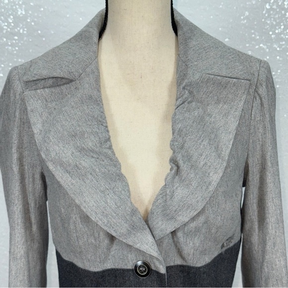 Escada Sport Blazer Women’s Size 36 (US 6) Gray Colorblock Virgin Wool - Picture 9 of 15